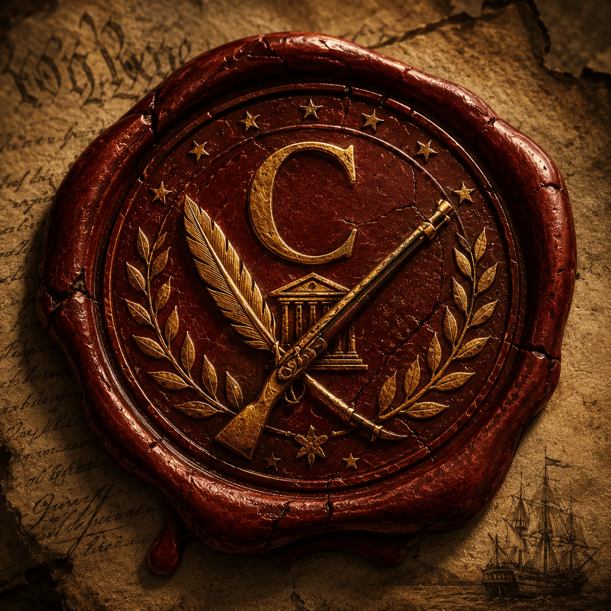 Commonwealth wax seal